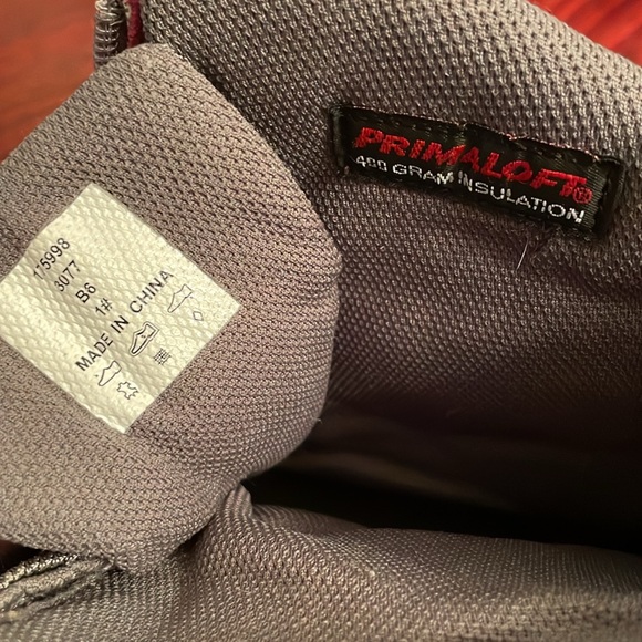 Lands’ End Primaloft 400 Gram Insulation Snow Boots Size 1 Gray Pink - Picture 12 of 12